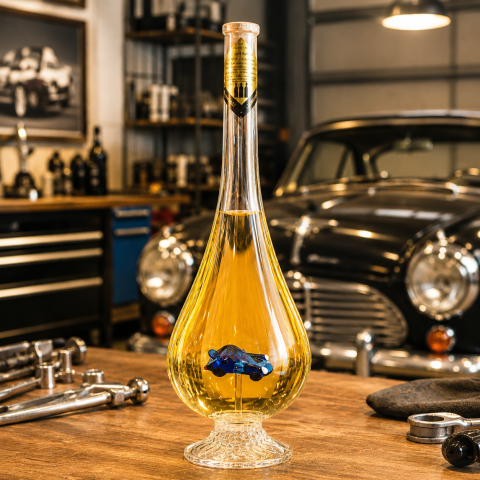 Dekorative Tropfenflasche mit Porsche im Inneren (0,5 l)